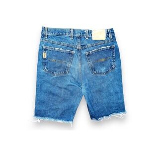 T2 Texas Cutoff Jorts Jean Shorts Denim Shorts Mens 32 Size Distressed Made USA